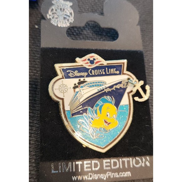 Disney pin 83210 Flounder Little‎ Mermaid Cruise Line Ship Exclusive DCL LE 500 - Picture 1 of 6